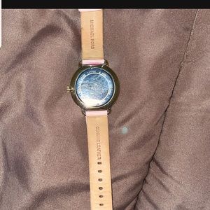 Pink leather band Michael kors watch